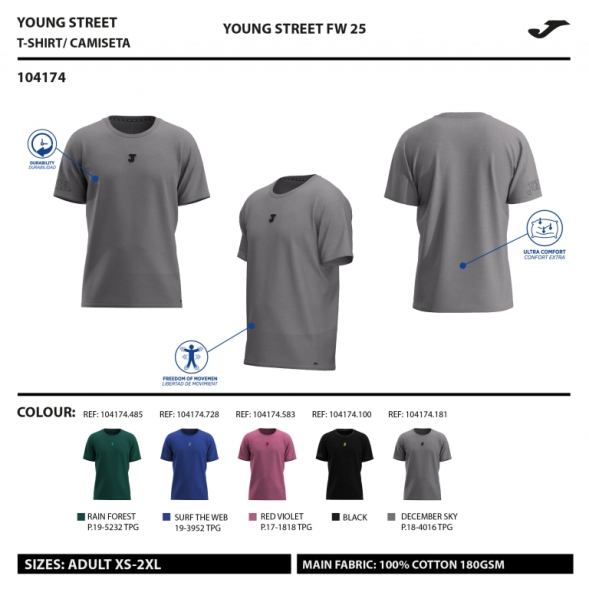 CAMISETA MANGA CORTA U-TRIBE GRIS