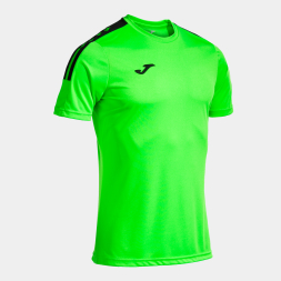 CAMISETA MANGA CORTA OLIMPIADA VERDE FLÚOR NEGRO
