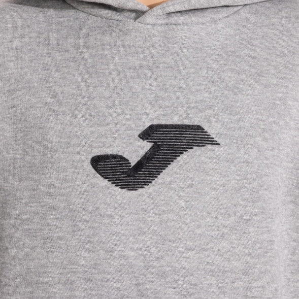 SUDADERA CON CAPUCHA LION GRIS MELANGE