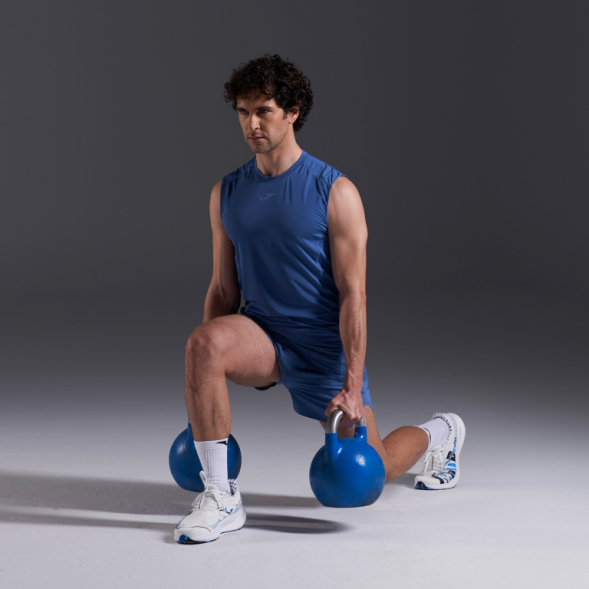 CAMISETA SIN MANGAS INDOOR GYM AZUL