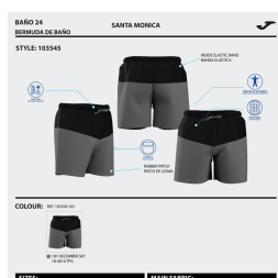 BERMUDA DE BAÑO SANTA MÓNICA VERDE LIMA