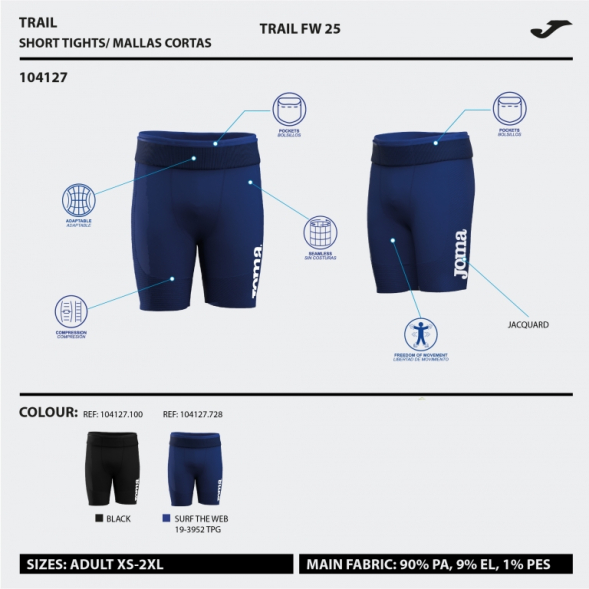 MALLAS CORTAS R-TRAIL NATURE NEGRO