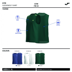 CAMISETA SIN MANGAS INDOOR GYM VERDE