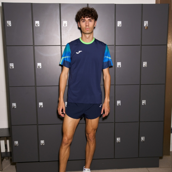 CAMISETA MANGA CORTA ELITE XI MARINO VERDE FLUOR