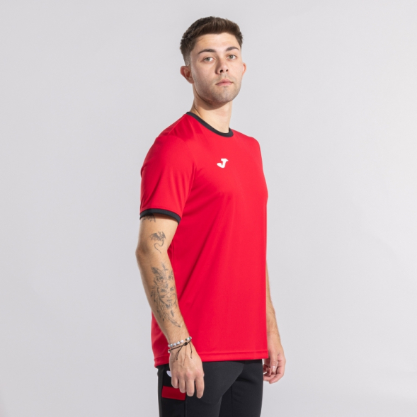 CAMISETA MANGA CORTA COMBI PREMIUM ROJO NEGRO