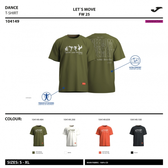 CAMISETA MANGA CORTA STEP NEGRO