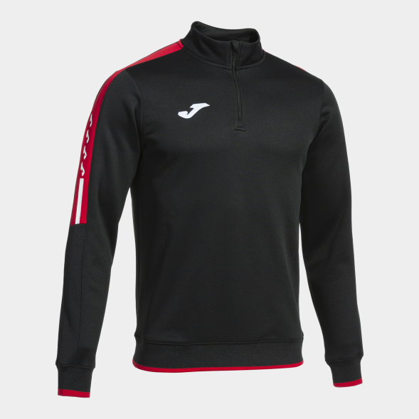 SUDADERA OLIMPIADA NEGRO ROJO