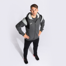 CHAQUETA CON CAPUCHA CONFORT III GRIS MELANGE